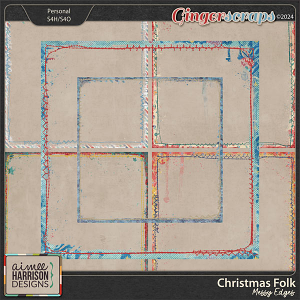 Christmas Folk Messy Edges by Aimee Harrison