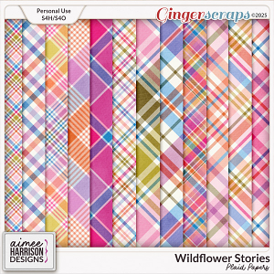 Wildflower Stories Plaid Papers by Aimee Harrison Wildflower Stories Plaid Papers by Aimee Harrison