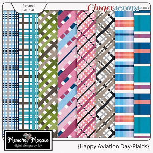 Happy Aviation Day Plaids by Memory Mosaic