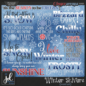Winter Shivers {Word Art}