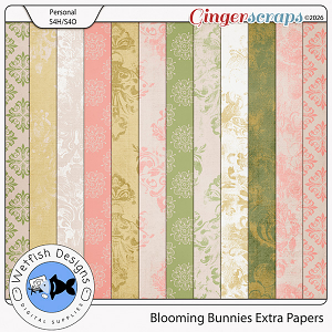 Blossoming Bunnies Extra Papers by Wetfish Designs 