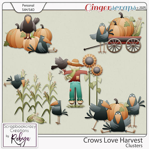 Crows Love Harvest Clusters by Scrapbookcrazy Creations