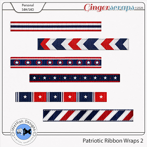 Patriotic Ribbon Wraps 2 by Wetfish Designs 