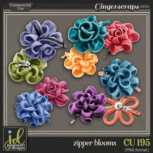 CU & PU 195 ~ Zipper Blooms