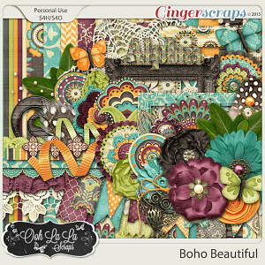 Boho Beautiful Digital Scrapbooking Kit
