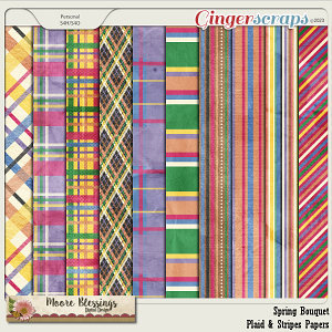 Spring Bouquet Extra Paper Pack by Moore Blessings Digital Design