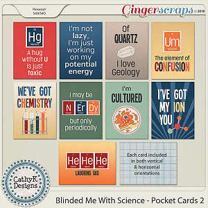 Blinded Me With Science -Pocket Cards 2 by CathyK Designs