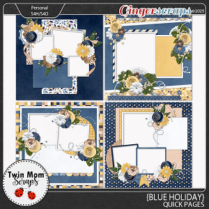 Blue Holiday - QUICK PAGES by Twin Mom Scraps
