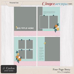 Four Page Story 01 8.5x11 A4 | Templates