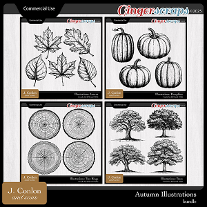 Illustrations: Autumn CU Bundle by J. Conlon and Sons