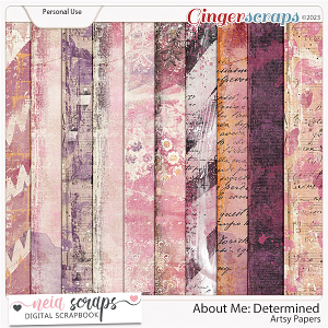 About Me: Determined - Artsy Papers - by Neia Scraps