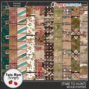 Time to Hunt - WOOD PAPERS by Twin Mom Scraps