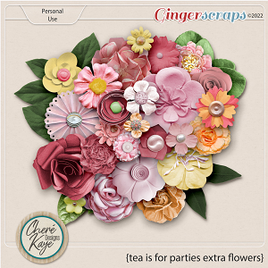 Tea is for Parties Extra Flowers by Chere Kaye Designs 