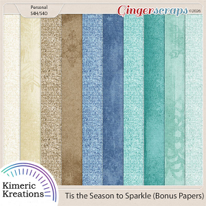 Tis the Season to Sparkle Bonus Papers by Kimeric Kreations
