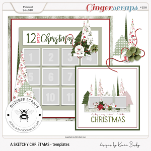 Buzzbee Scraps: A Sketchy Christmas Templates