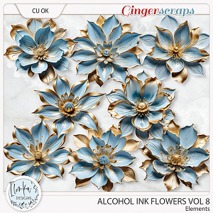 CU Alcohol Ink Flowers Vol 8 by Ilonka's Designs