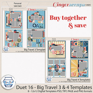 Duet 16 - Big Travel 3 & 4 Templates by Miss Fish