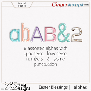 Easter Blessings : Alphas by LDragDesigns