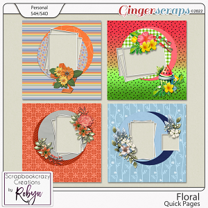 Floral Quick Pages by Scrapbookcrazy Creations Floral Quick Pages by Scrapbookcrazy Creations