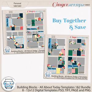 Building Blocks - All About: Today 1 & 2 Template Bundle by Miss Fish