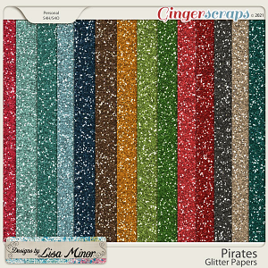 Pirates Glitter Papers from Designs by Lisa Minor