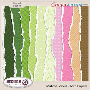 Matchalicious - Torn Papers by Aprilisa Designs