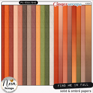 Find Me In Fall - Solid & Ombré Papers by Neia Scraps