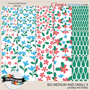 Big Medium and Small II - CU/PU Layered Patterns by Lisa Rosa Designs