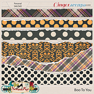 Boo To You Torn Page Borders by The Scrappy Kat