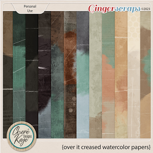 Over It Creased Watercolor Papers by Chere Kaye Designs 