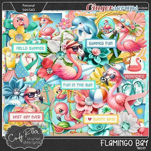 Flamingo Bay [Page Kit] by Cindy Ritter 