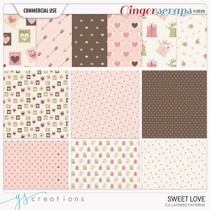 Sweet Love Layered Patterns (CU) by GS Creations