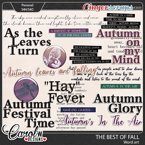 THE BEST OF FALL-Word art