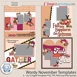 Wordy November Templates by Miss Fish