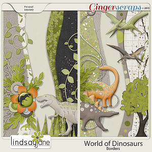 World of Dinosaurs Borders by Lindsay Jane