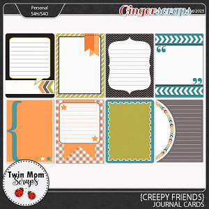 Creepy Friends - JOURNAL CARDS by Twin Mom Scraps