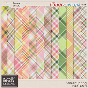Sweet Spring Plaid Papers by Aimee Harrison