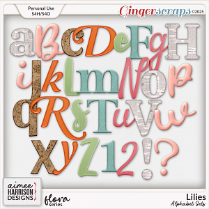 Lilies Alphabet Sets by Aimee Harrison