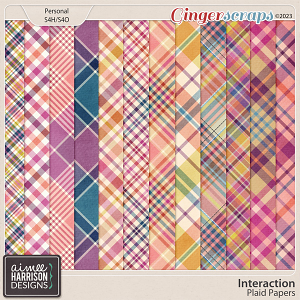 Interaction Plaid Papers by Aimee Harrison