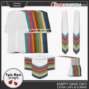 Happy Grad Day - EXTRAS by Twin Mom Scraps