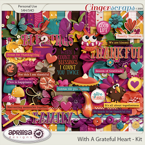 With A Grateful Heart - Kit by Aprilisa Designs