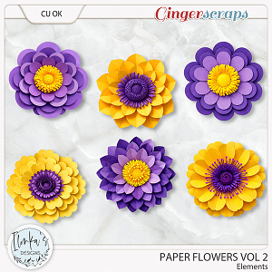CU Paper Flowers Vol 2 by Ilonka's Designs 