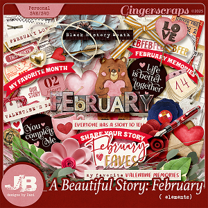 A Beautiful Story: February Elements by JB Studio