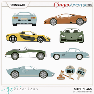 Supercars Layered Templates (CU) by GS Creations