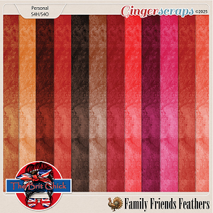 Family Friends Feathers Solid Papers By The Brit Chick