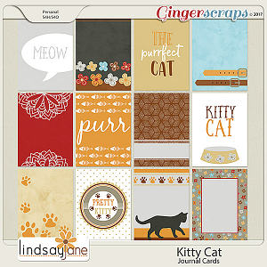 Kitty Cat Journal Cards by Lindsay Jane