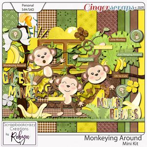 Monkeying Around Mini Kit by Scrapbookcrazy Creations