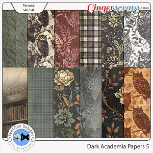 Dark Academia Papers 5 by Wetfish Designs   
