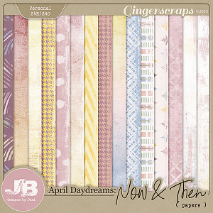 April Daydreams: Now & Then Papers by JB Studio