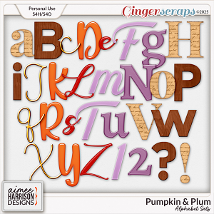 Pumpkln & Plum Alphabet Sets by Aimee Harrison